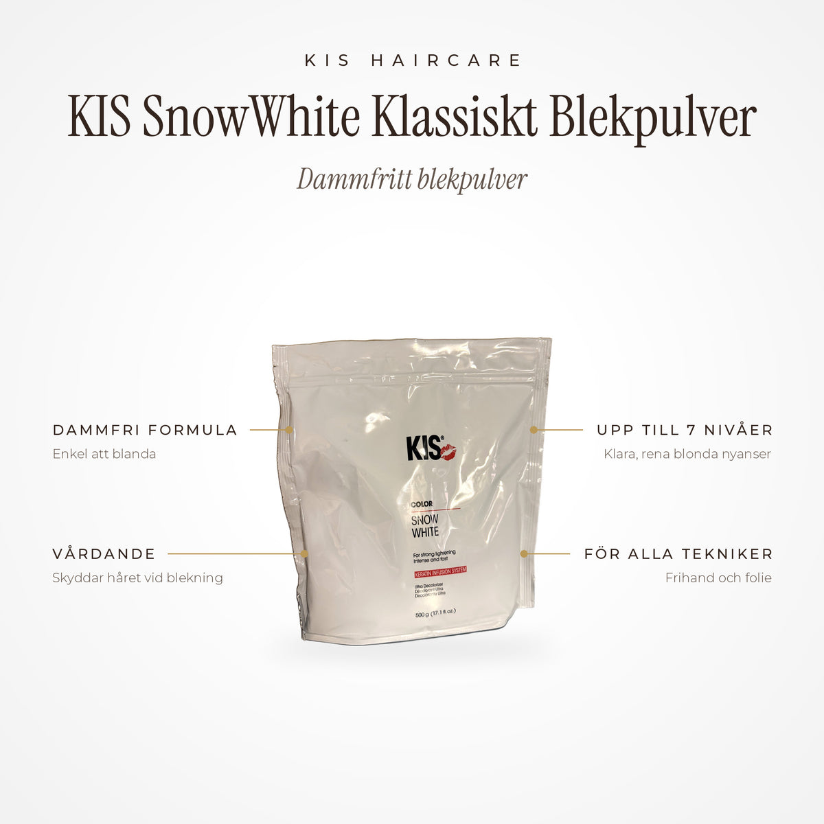 Fördelar: KIS SnowWhite blekpulver